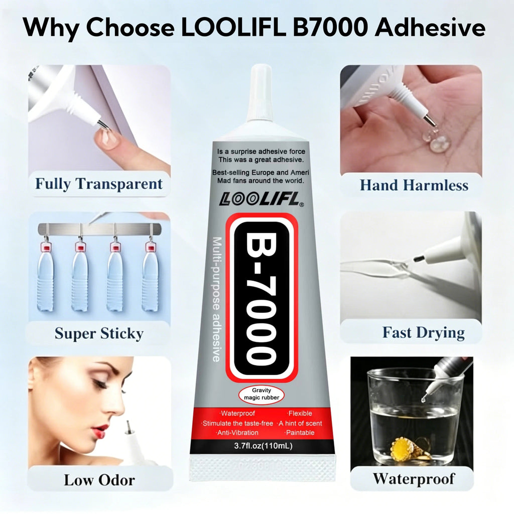 B7000 Clear Liquid Glue Soft Adhesive Cell Phone Screen Repair Glue DIY Jewelry Craft Fix Adhesive