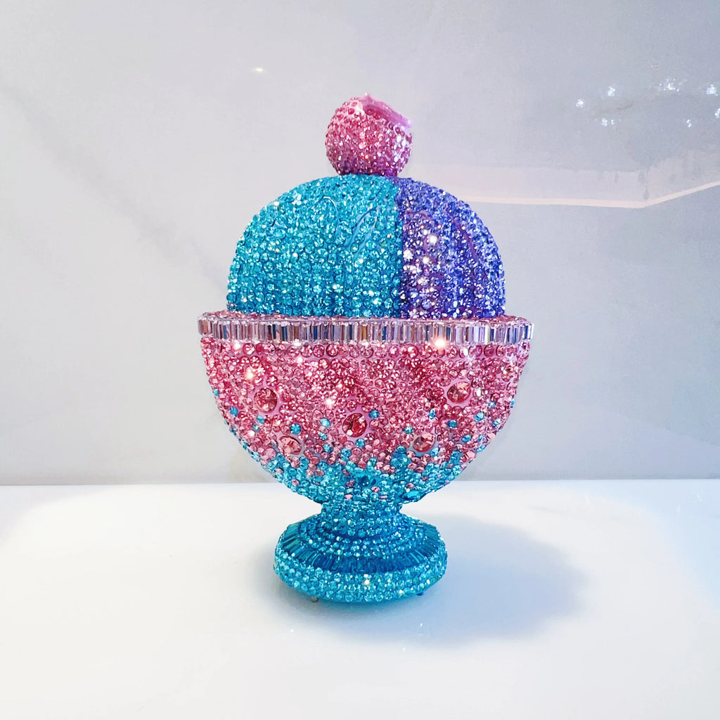 Newest Ice Cream Women Crystal Evening Bags WHTUOHENG Cup Lady Rhinestones Handbags Lady Dinner Handbags Dinner Wedding Clutch