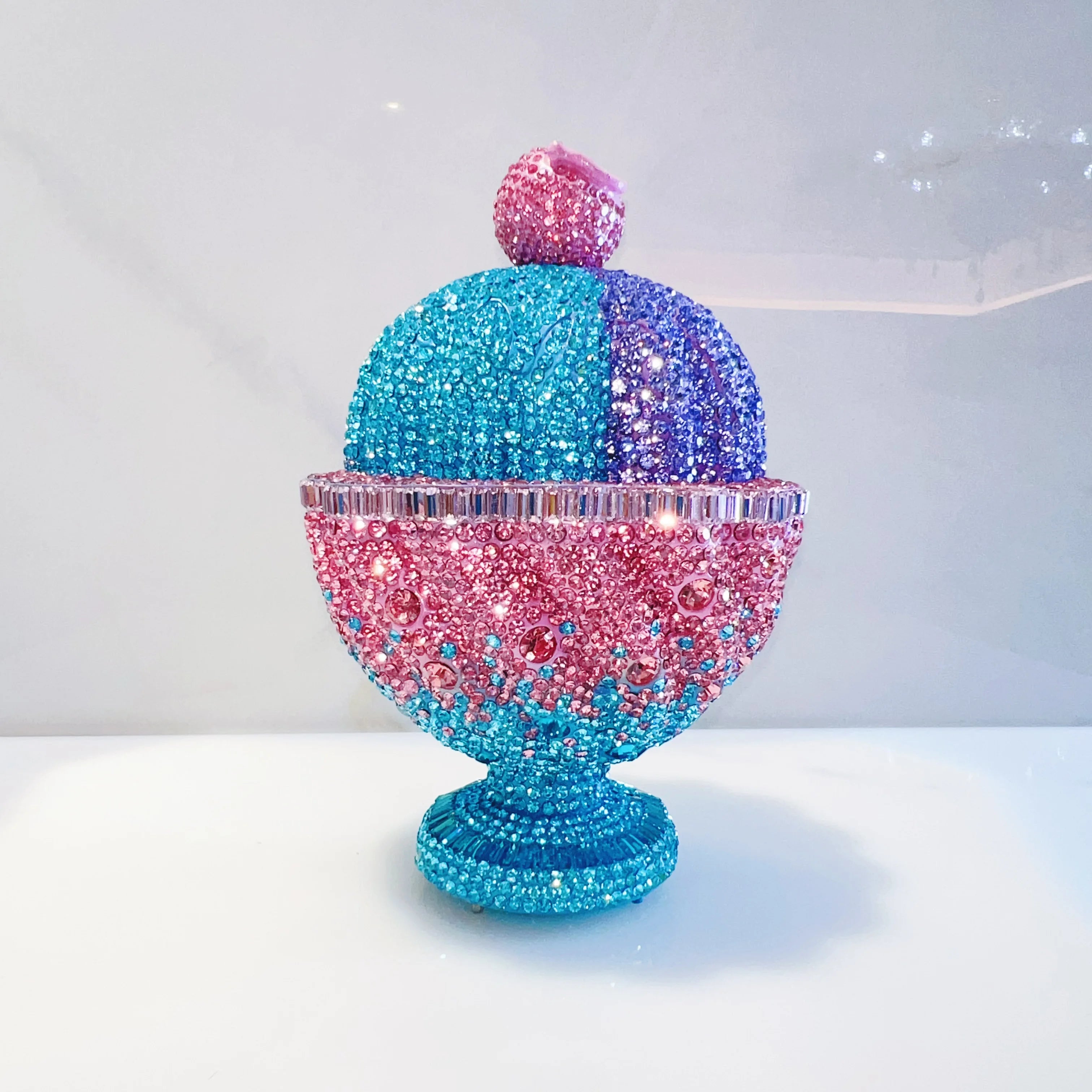 Newest Ice Cream Women Crystal Evening Bags WHTUOHENG Cup Lady Rhinestones Handbags Lady Dinner Handbags Dinner Wedding Clutch