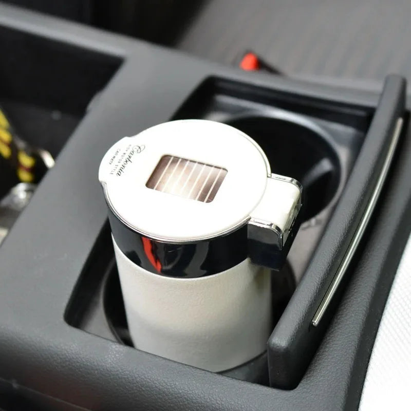 CHIZIYO Newest Car Portable Cigar Cigarette Ashtray Smokeless Carbon Fiber Car Ashtray With Led Light