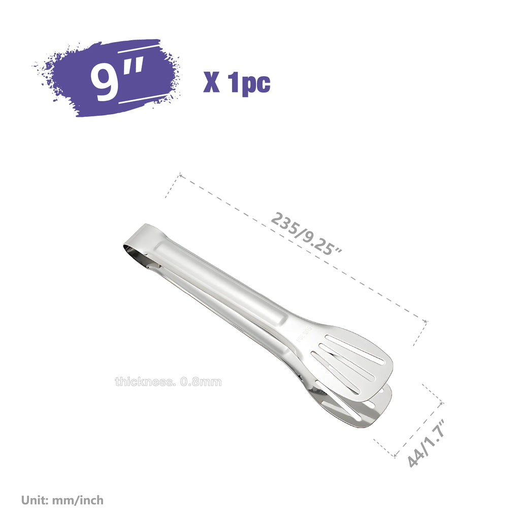 VIMACO® High Quality Stainless Steel 304 18/8 Food Tong Small Serving Utensils for Cooking Entertain Salad Barbecue Buffet Toast