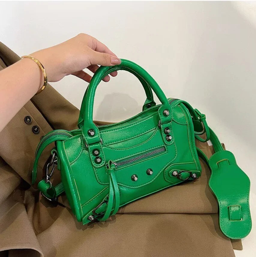 New Handbags European 2026 Tendency Fashion Motorcycle Women Bag Textured Niche Design Stylish Shoulder Crossbody Bag for Women