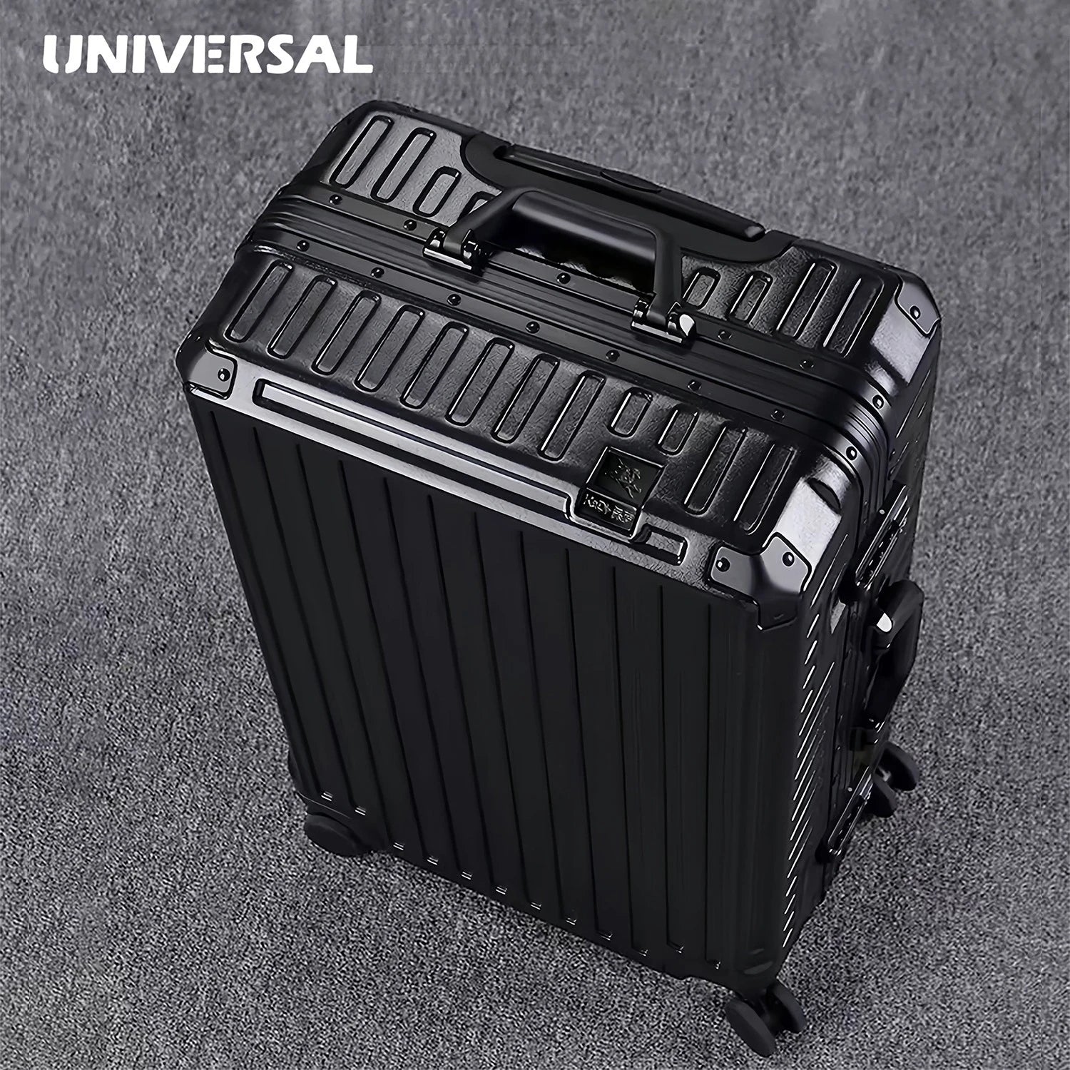 New ultra sturdy aluminum frame luggage,2-Pieces set 20 22 24 26 28 inch carry on luggage suitcase set  high aesthetic board case, universal wheel business travel box set, optional 20-28 inch