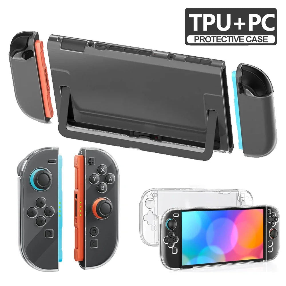 PC +TPU Soft Protective Case for Nintendo Switch 2 Joystick Controller Split Cover Skin Shell Protector For Switch 2 Accessories