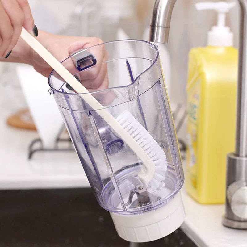 2Pcs Plastic Cleaning Brush Clean Narrow Long Handle Milk Bottle Glass Tube Pan Bowl Home Kitchen Tools
