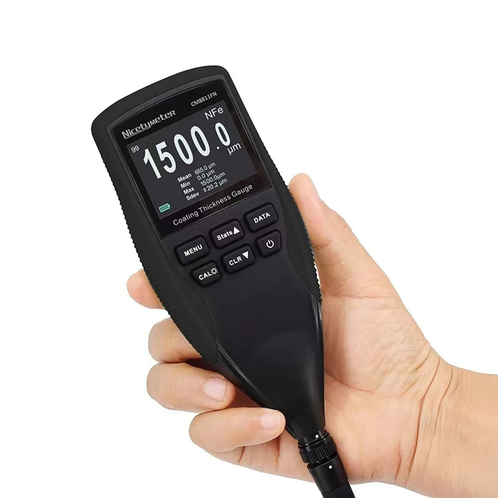 Brand Digital Car Paint Thickness Gauge 0.01mils TFT Fe/NFe Automotive Plating Insulating Thermal Insulation Coating Meter Probe