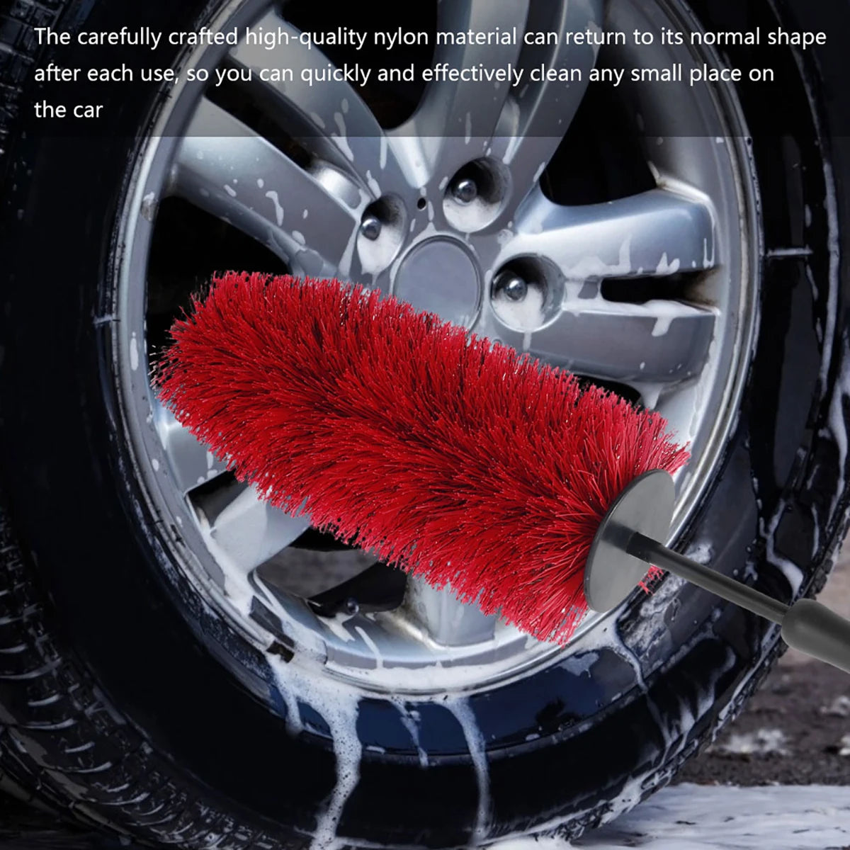Car Wheel Wash Brush Multifunction Car Wheel Rim Tire Cleaning Brush Soft Non Scratch Auto Care Detailing Washing Tools