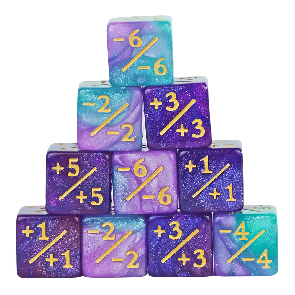 10 Pieces Dice Counters Token Dice, D6 Dice Compatible with Card Game Accessories