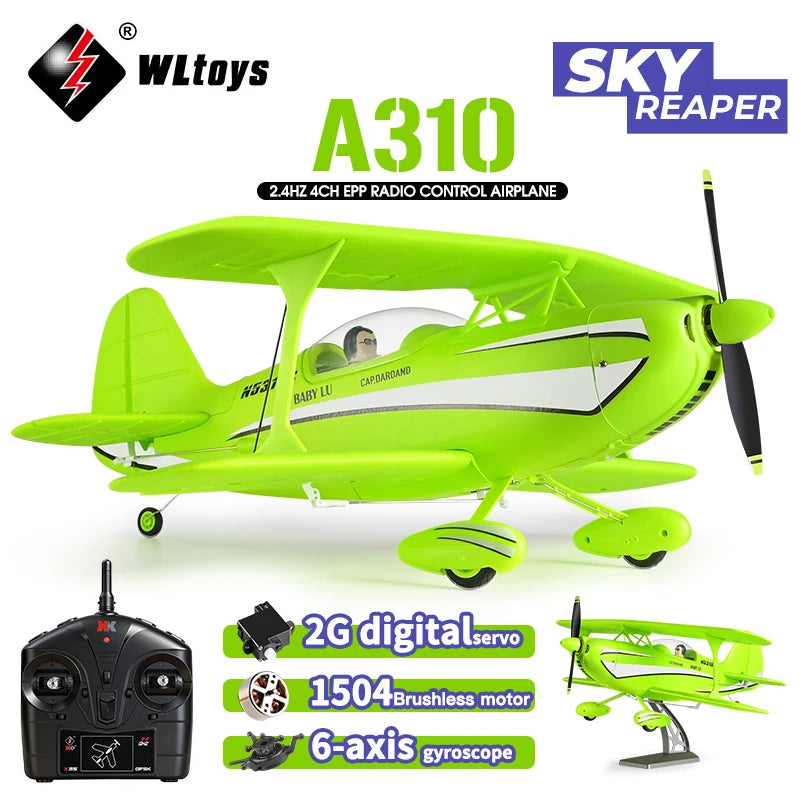 WLtoys A310 RC Plane Glider 2.4G 4CH Brushless Motor Dual Wings Remote Controlled Airplane 3D/6G EPP RC Model Toys For Kid Gift