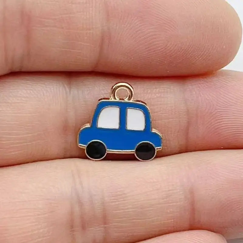 12pcs alloy drip oil car airplane pendant, DIY jewelry making earrings, keychain accessories