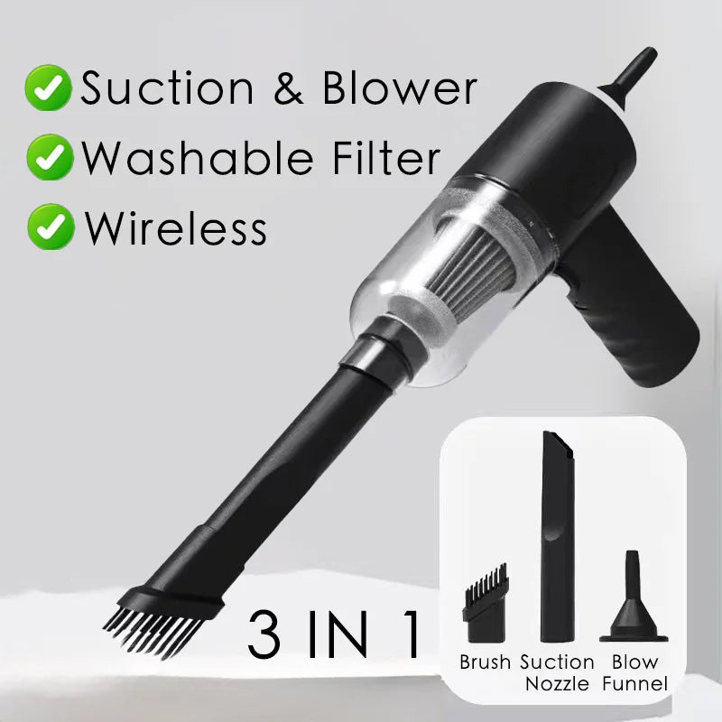6 IN 1 Car Vacuum Cleaner Suction Blow Vaccum Vacum Wireless Home Handheld Charging Portable Mini Small Aspiradora Auto Machine