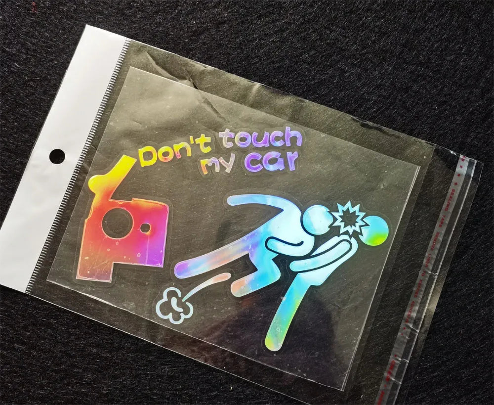 Car Sticker Don't Touch My Car Creative Funny Personalized Car Decoration Stickers Car Window Accessories Car Body Decal