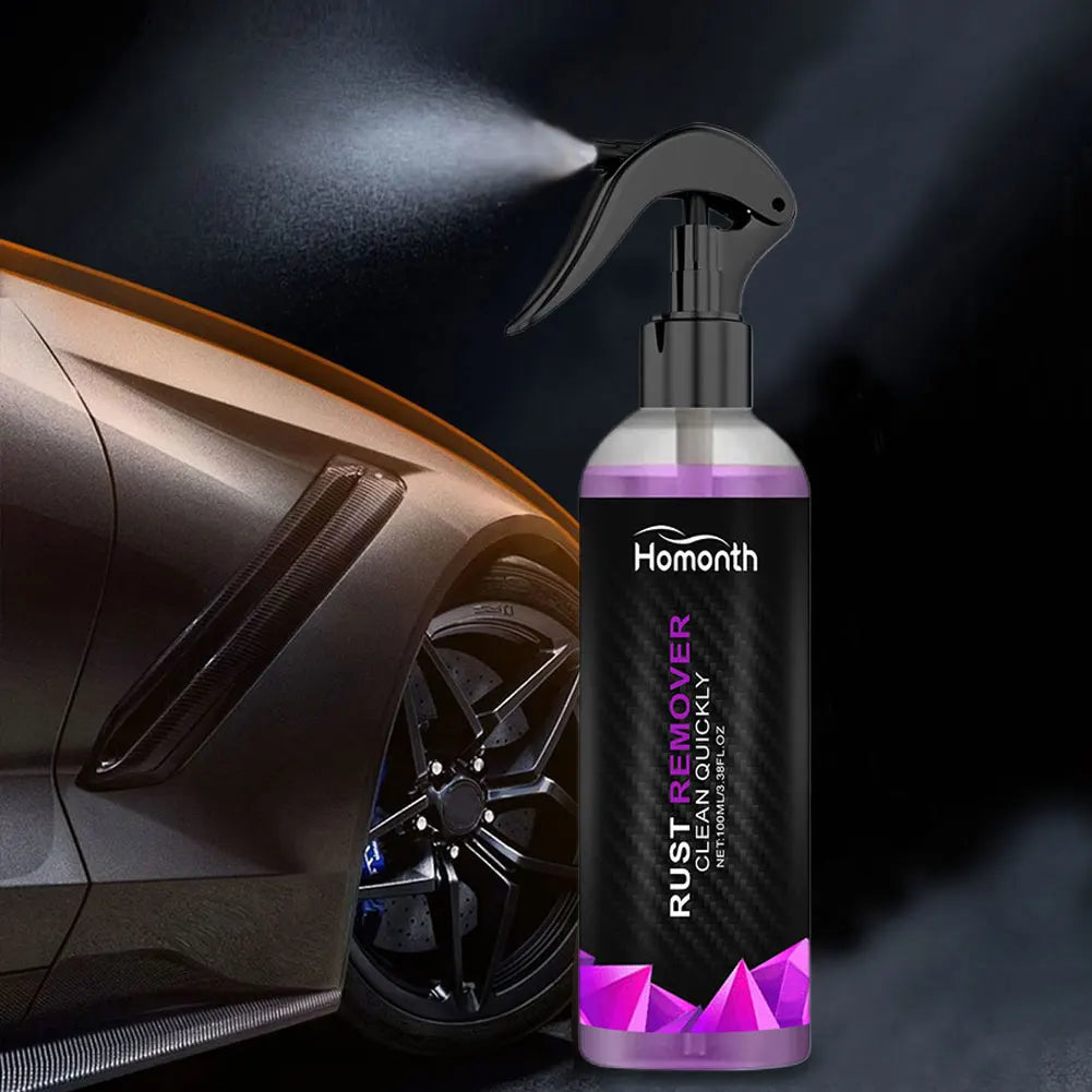 100ml Derusting Spray Car Rust Removal Spray Auto Rim Dust Cleaner Car Wheel Hub Rust Remover for Car Maintenance Cleaning