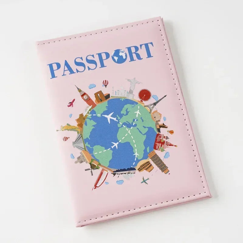 UV Color Print Global Passport Cover Plane Ticket Holder Passport Holder Id Card Holder Passport Covers Travel Accessories
