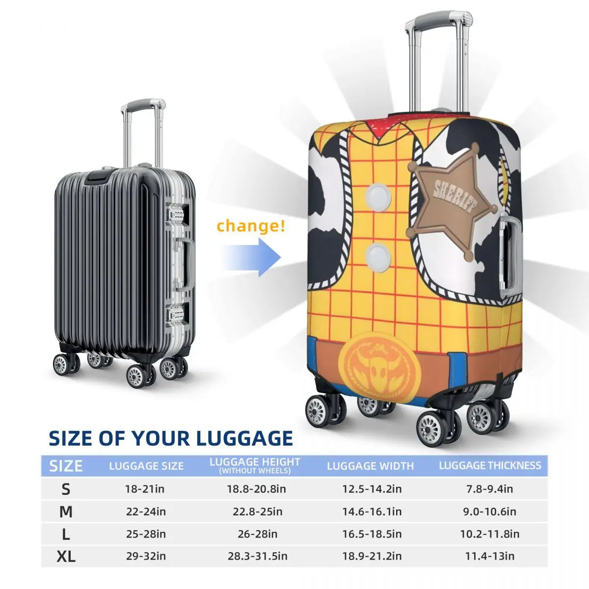 Custom T-Toy Cartoon S-Story Manga Luggage Cover Fashion Suitcase Protector Covers Suit For 18-32 inch