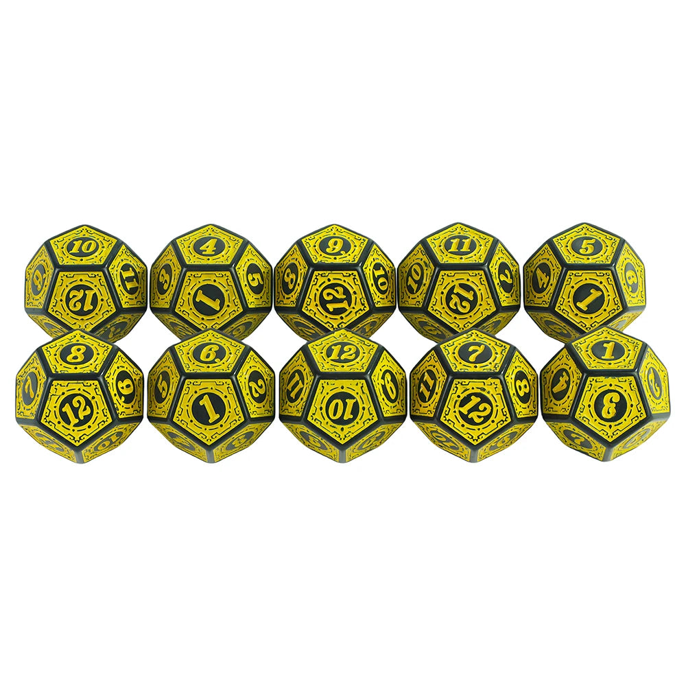 D12 Dice Set 10PCS 12 Sided for Board Games Dragon Rpg Dados Jogos Dnd As Christmas Birthday Gift