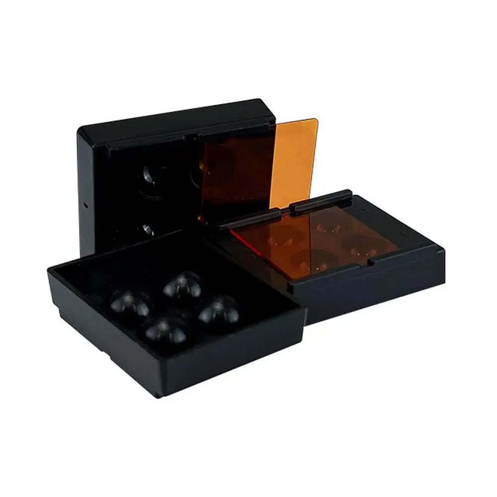 4Holes Dental Veneer Storage Box Professional Dental Shading Box Bowl Teeth Storage Veneer Dental Mixing Box Light Storage T2O4