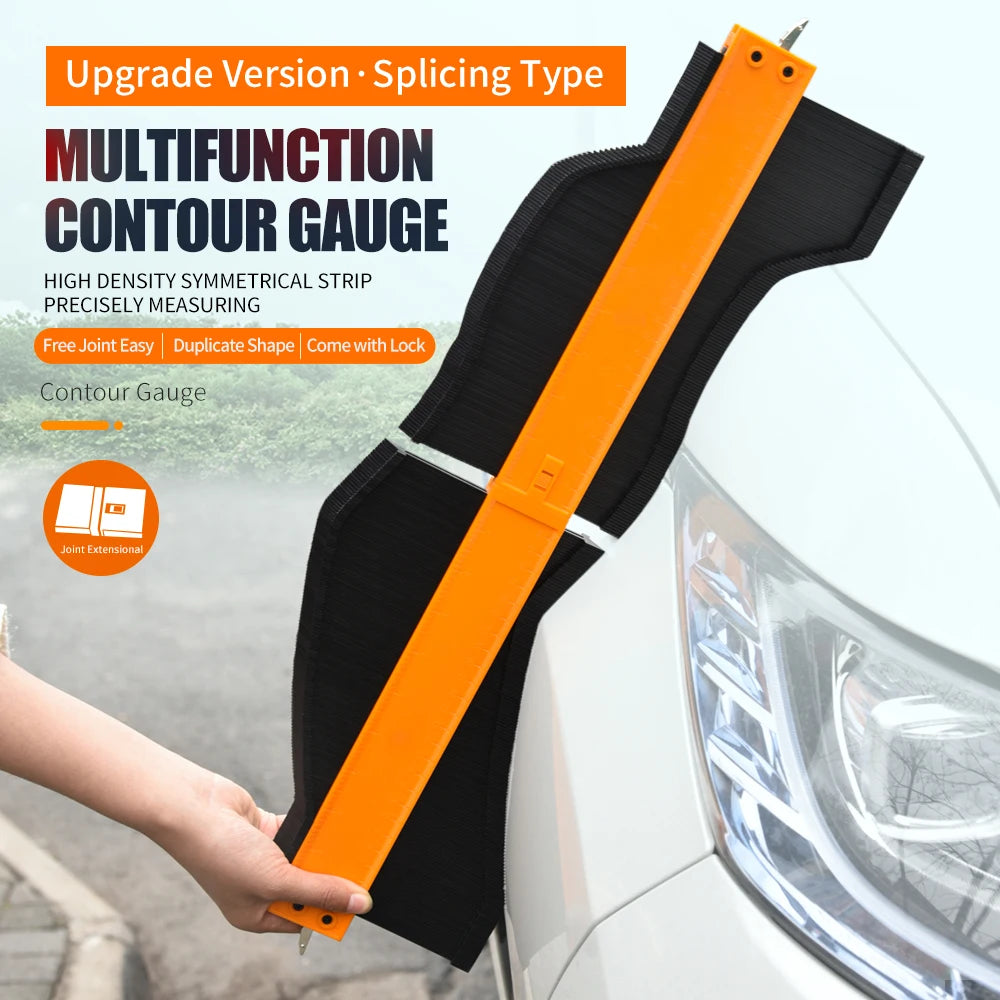 ONKEL.J Brand Connection Contour Gauge Profile Tool Alloy Adjustable Lock Edge Shaping Wood Measure Ruler Tiles Meethulp Gauge