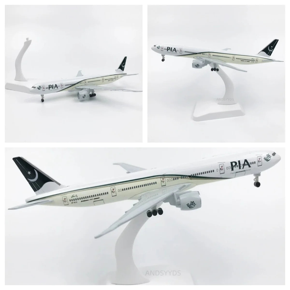 20cm scale aircraft B777 Pakistan Air Toy planes B777 Airways Metal Aircraft Replica Alloy Material 1:400 Aviation Mold Gift