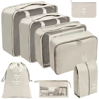 8Pcs/Set Travel Organizer Storage Bags Suitcase Packing Cubes Cases Travel accessories Wardrobe Luggage Clothes Shoe Pouch