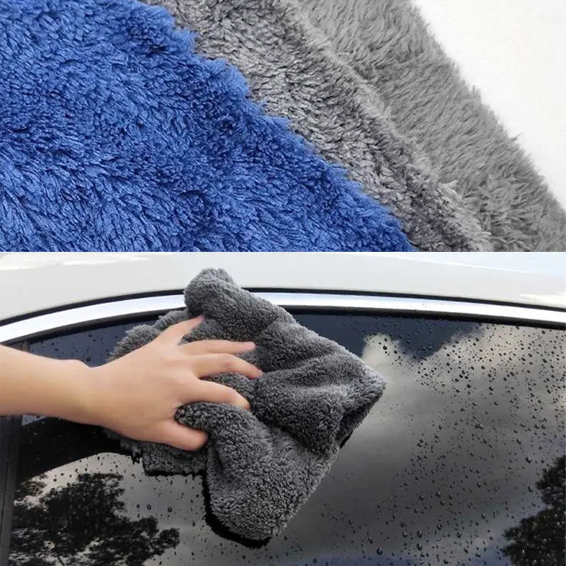 SEAMETAL 1/2/6pcs Car Wash Microfiber Towel Car Cleaning Drying Cloth Soft Edgeless Car Detailing Washing Towel 40X40CM 350GSM