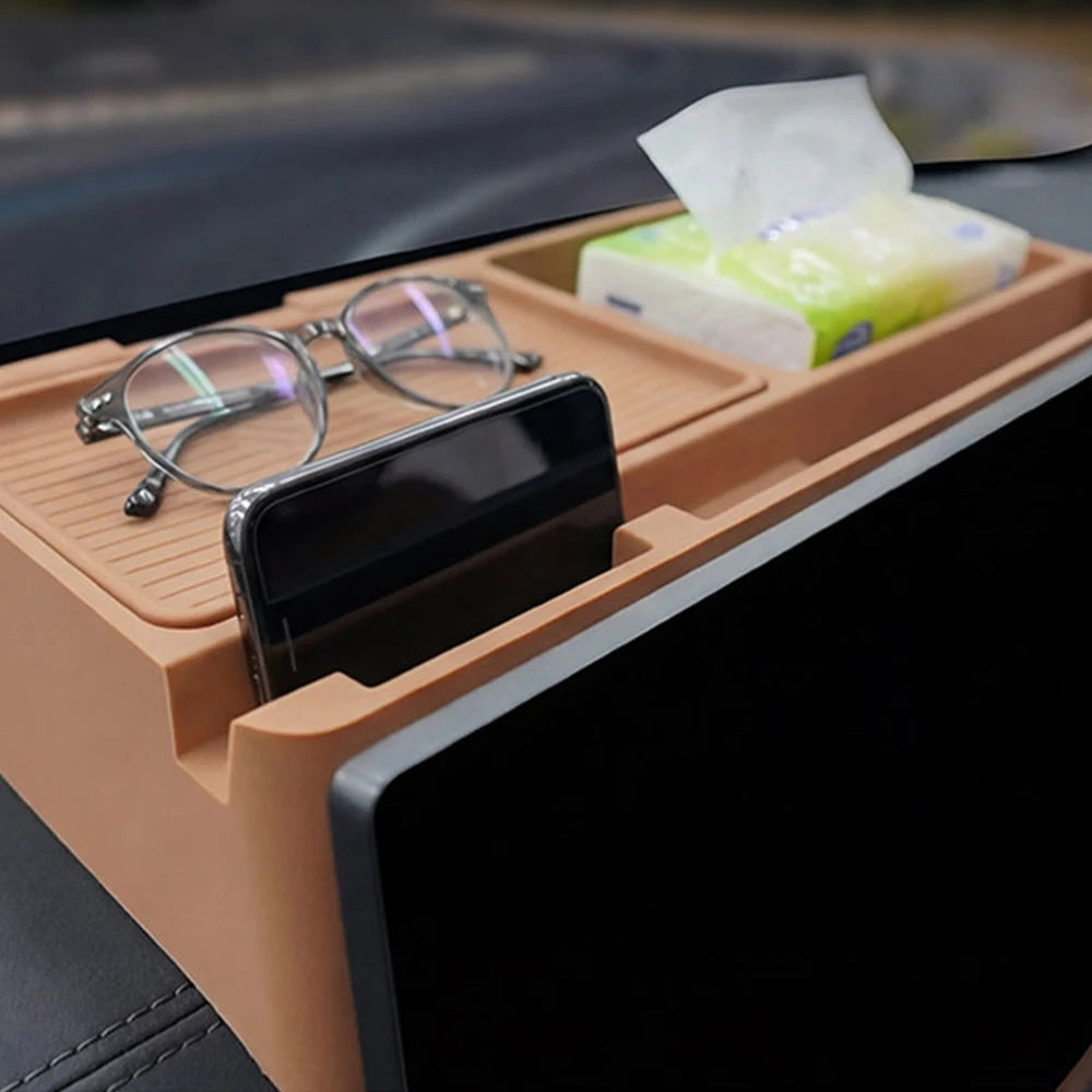 Suitable For Chery Icar V27 Screen Rear Storage Box Silicone Car Interior Decoration Modification Accessory