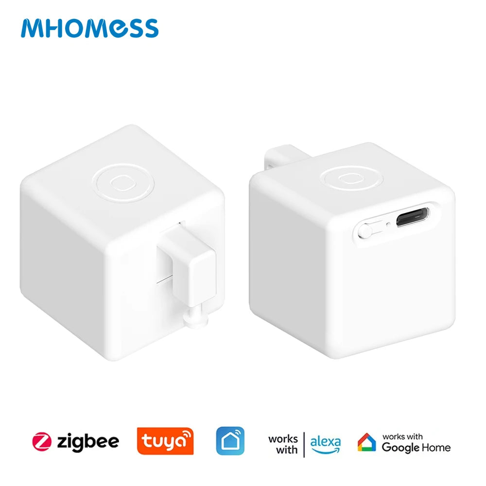 Tuya Zigbee Smart Touch Fingerbot Plus Type-C Rechargeable Robot Button Pusher Arm Switch Works With Alexa Google Home Alice