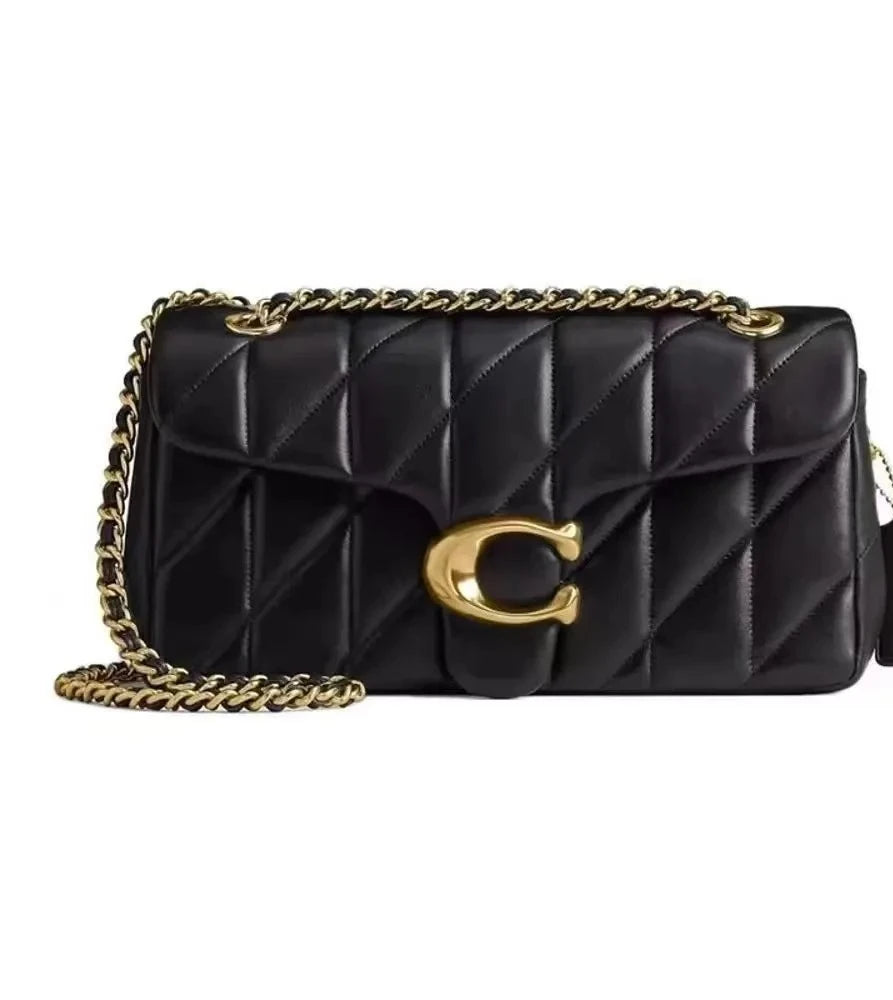 Sac à chaîne à motif diamant de haute qualité, sac messager à bandoulière, petit sac carré