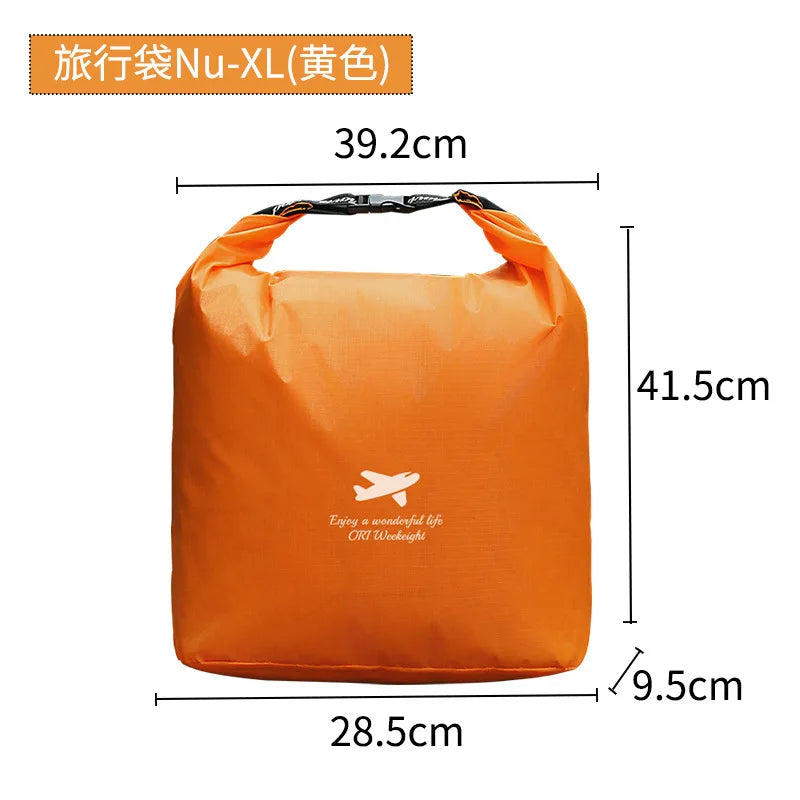 Roll Top Travel Storage Bags 420D Oxford Waterproof Stuff Sacks for Camping Hiking Gear Dirt Proof Packing Pouches Clear Green