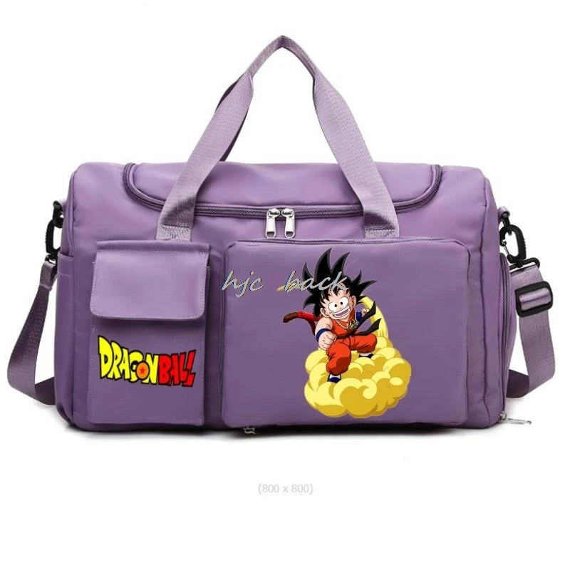 Fashion Dragon Ball Print Large Capacity Storage Bag Shoulder Bag Camping Accessories Dry/wet Separation Travel Bag