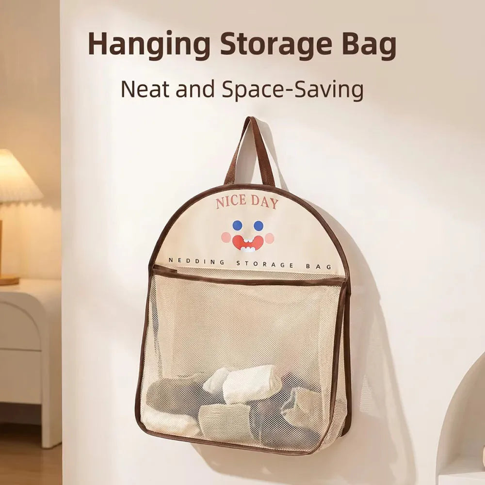 Cute Wall Hanging Breathable Mesh Bag Underwear Storage Bag Socks Storage Bag Wardrobe Organizer Storage Underwear Accessories