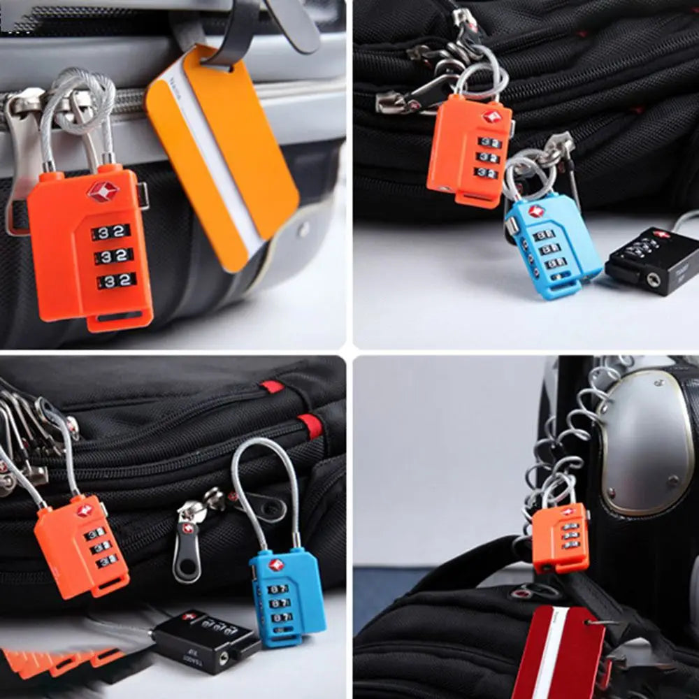 Padlock Password Lock Steel Wire Security Lock Suitcase Luggage Coded Lock Cupboard Cabinet Locker 3 Digit Password Lock