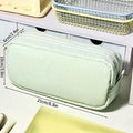 INS Pencil Case Large Capacity Pen Bag Cute Stationery Case Makeup Pouch Back to School Pink Pencil Case with Mesh Pocket 필통