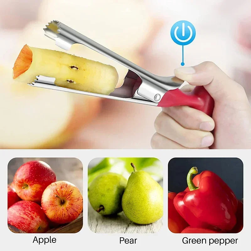 Premium Apple Corer Remover Stainless Steel Apple Pears Seed Core Tool Fruit Cutter Seeder Slicer Knife Kitchen Vegetable Tools
