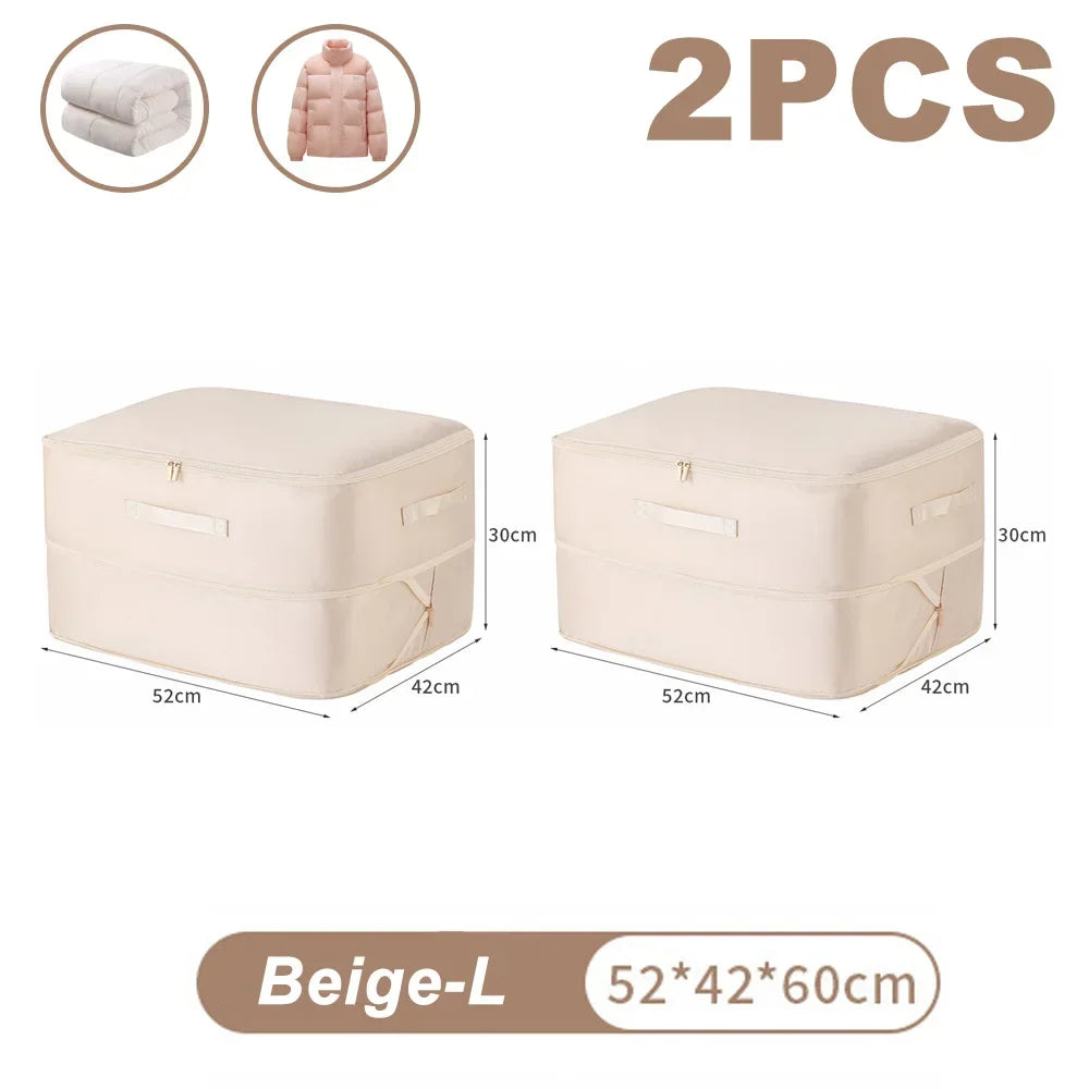 Large Compression Bag Quilt Clothes Closet Cabinet Organizer Storagepouch Ultra Space Saving Self Compression Organizer