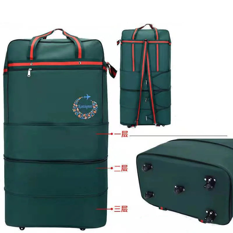 Air Checked Bag Luggage Travel Universal Wheel Foldable  Moving Storage  Oxford Waterproof  Packing Cubes