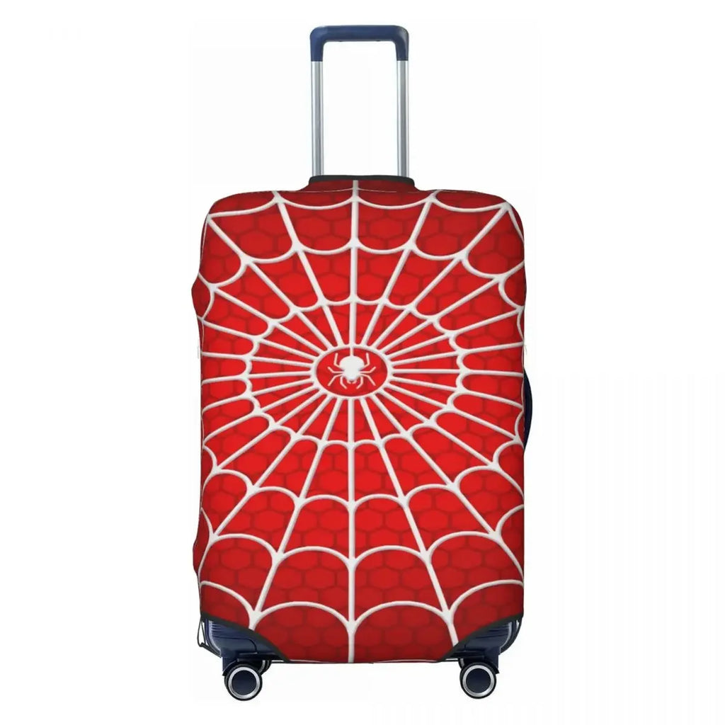 High Density Elastic Luggage Cover Spider Print Fits 18-32 Inch Suitcases Durable Dustproof Washable Anti-Scratch
