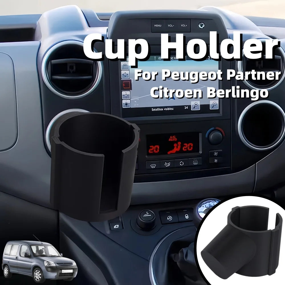Cup Holder For Peugeot Partner Citroen Berlingo Car Interior Cup Holder Mount Phone Holder Push Storage Car Interior Accessories