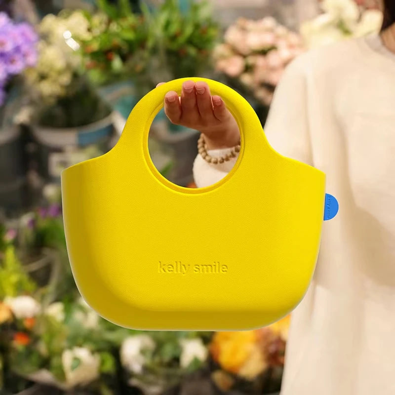 2026 New Fashion Beach Bag Waterproof Swimming Basket Bag EVA High-Capacity Handbag Lightweight Storage Bag Commute Shopping