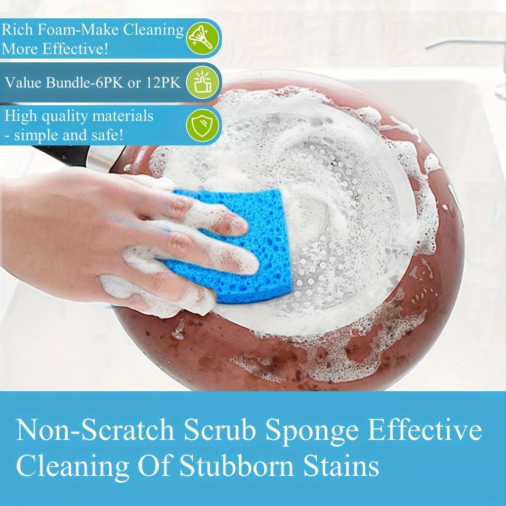 6/12PCS/SET Dishwashing Sponge,Multifunctional Cleaning Sponge,Double Sided Dishcloth for Home Cleaning,Dishwashing Sponge