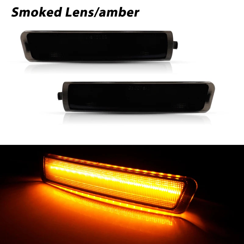 For 1996-2002 BMW Z3 M Coupe Amber LED Front Bumper Side Marker Turn Signal Lights Driving /Parking Lights Fender Flare Lamp 12V
