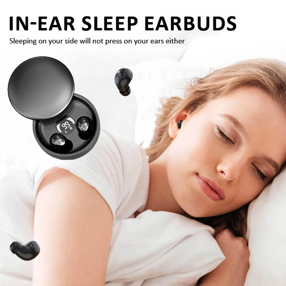Sleeper Wireless Headphones 5.4, Lightweight Mini Earplugs Style with Noise Reduction, Invisible Comfort for Sleeping & Office