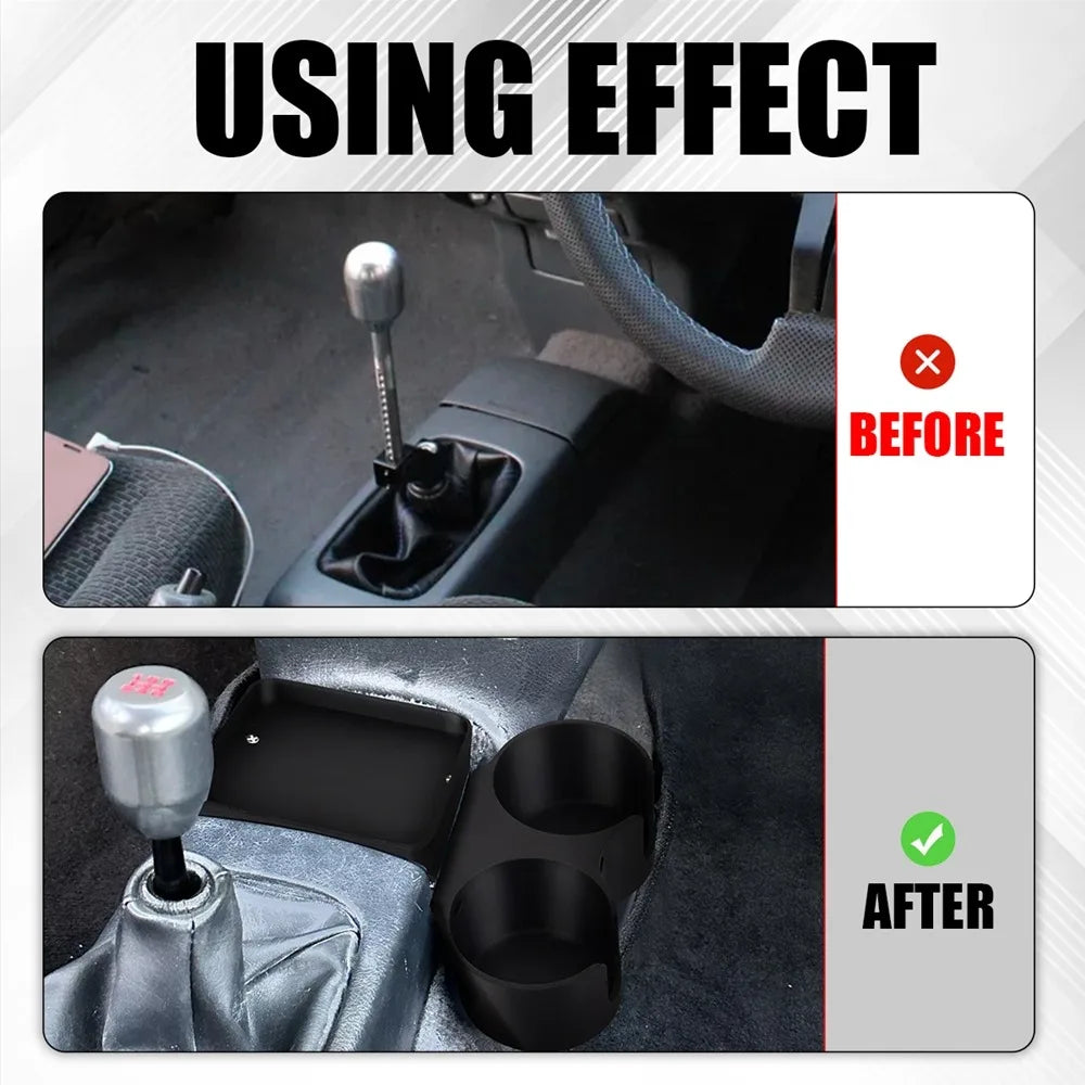 Cup Holder Storage Rack For 1992-1995 Honda Civic EG Cup Holder Upgrade With Washers Screws