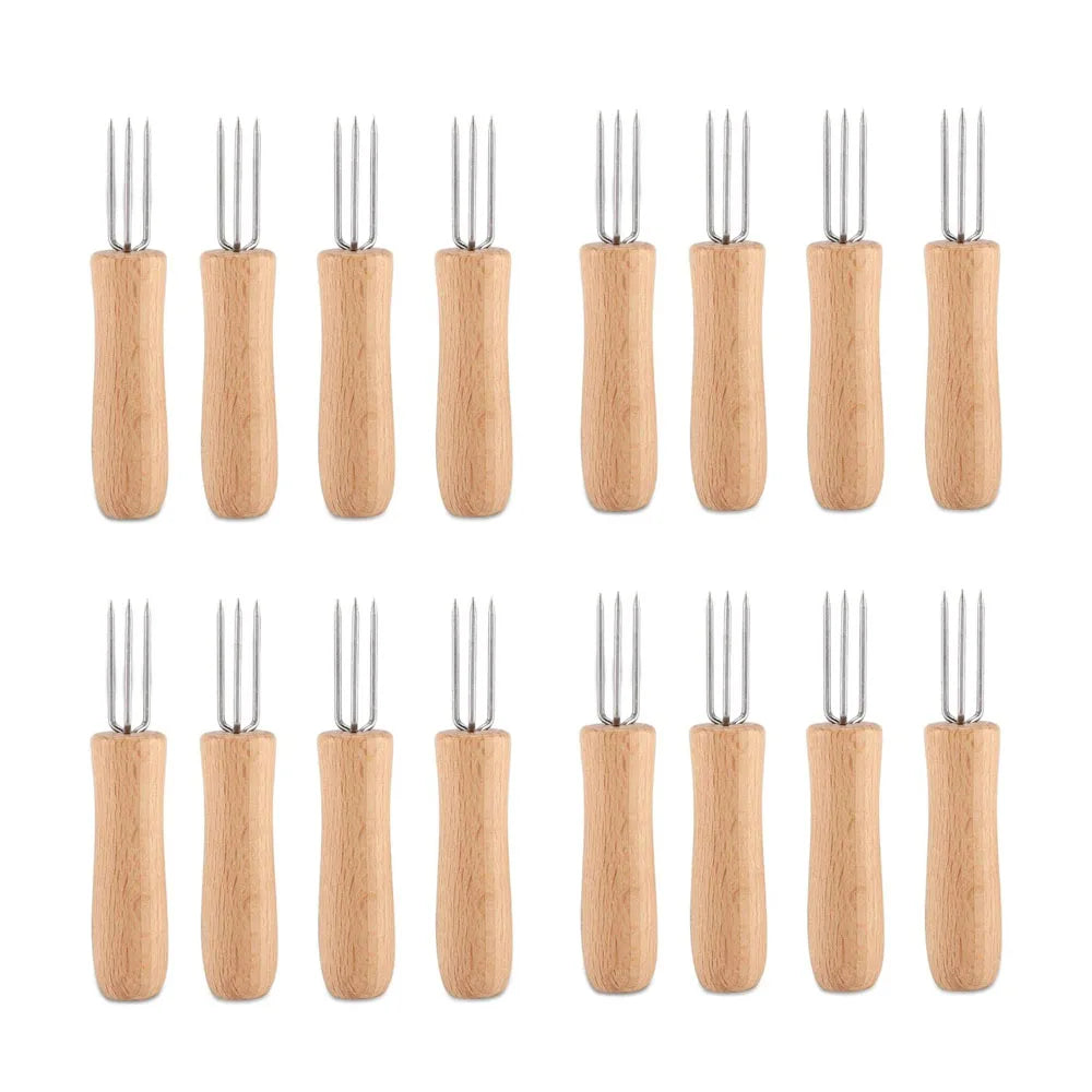 Camping Fruit Fork Fishing Barbecue Tourism Picnics Food Corn fork BBQ Outdoor Skewer Household Metal Fork Grilled Sausages 2/16