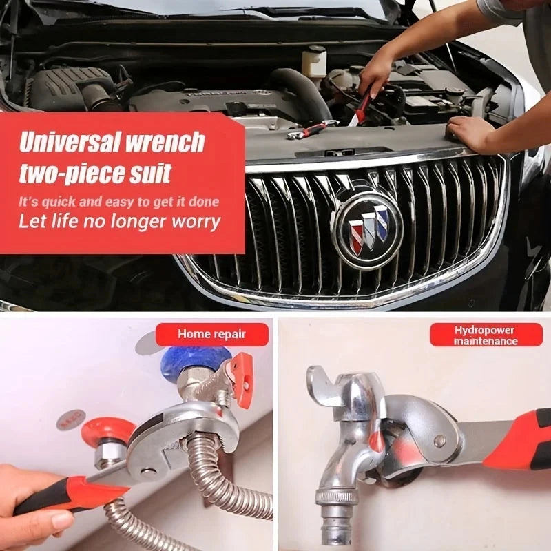 Multifunctional Universal Spanner, 6-32mm Adjustable Wrench, Anti-slip Stainless Steel Tool for Workshop & Woodworking