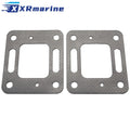 27-863724 2PCS Exhaust Elbow Manifold Gasket for MerCruiser Stern Drive 1981-1997 GM V6 V8  863724 4.3L 5.0L 5.7L 7.4L 863724