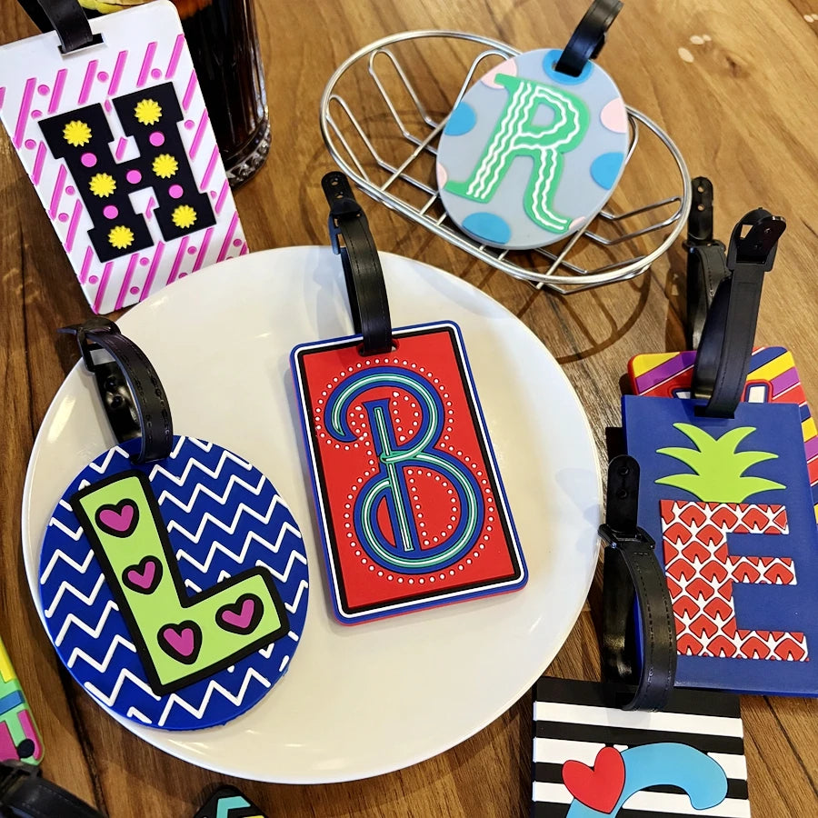 1 piece of capital letter luggage tag, station airport check-in luggage, anti loss identification tag, necessary luggage hanging
