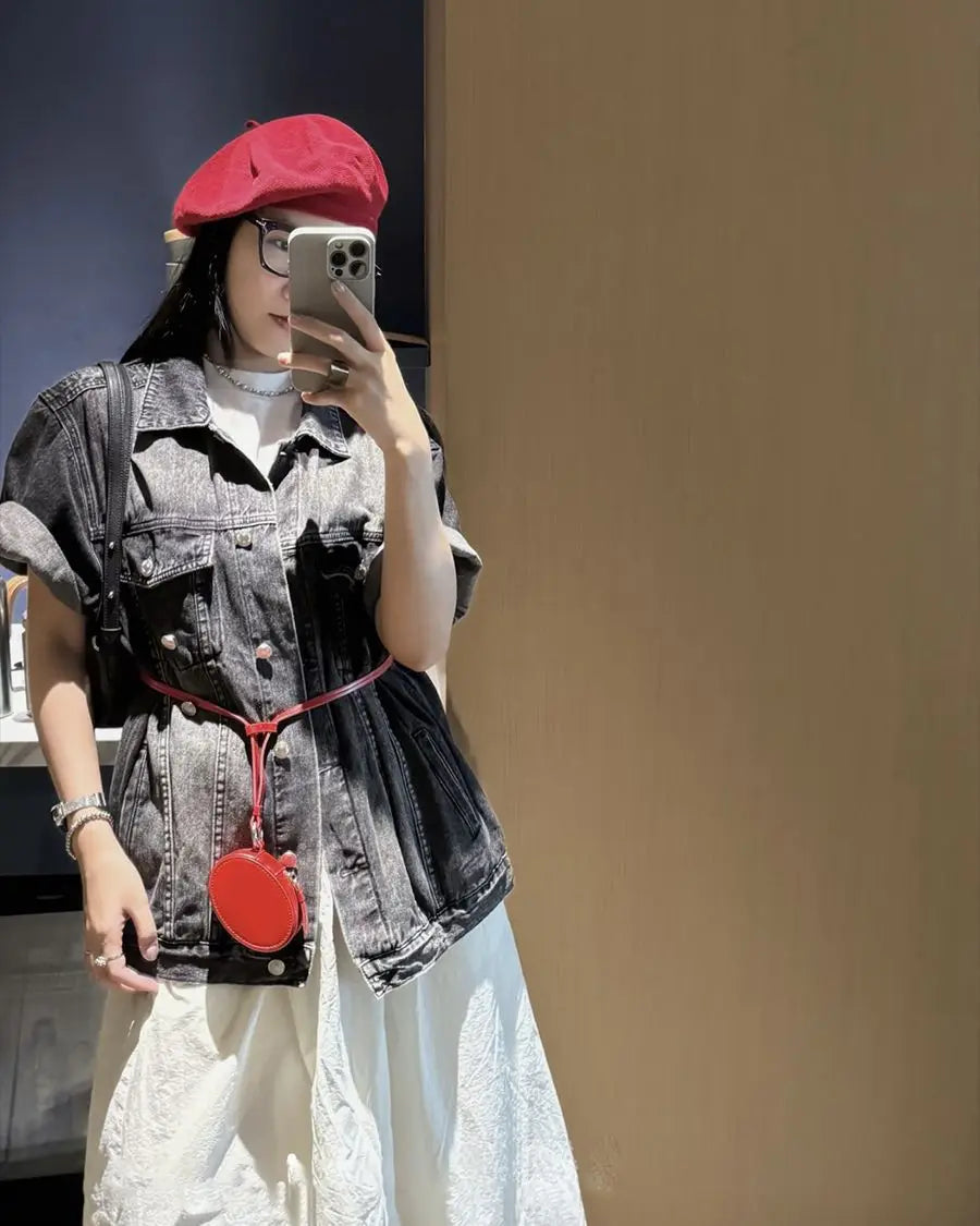Round box jewelry bag, niche design, versatile crossbody baginsNeck-hanging decorative waist bag, lipstick key bag, earphone bag