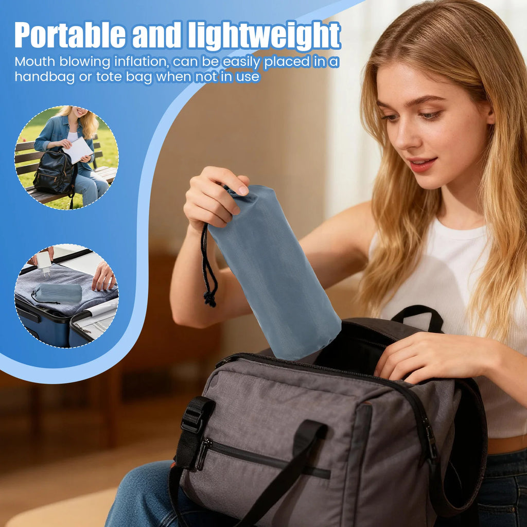 Inflatable Seat Cushion High Elasticity Perforated Pressure Ulcer Cushion Portable Office Cushion for Car Air Travel Office