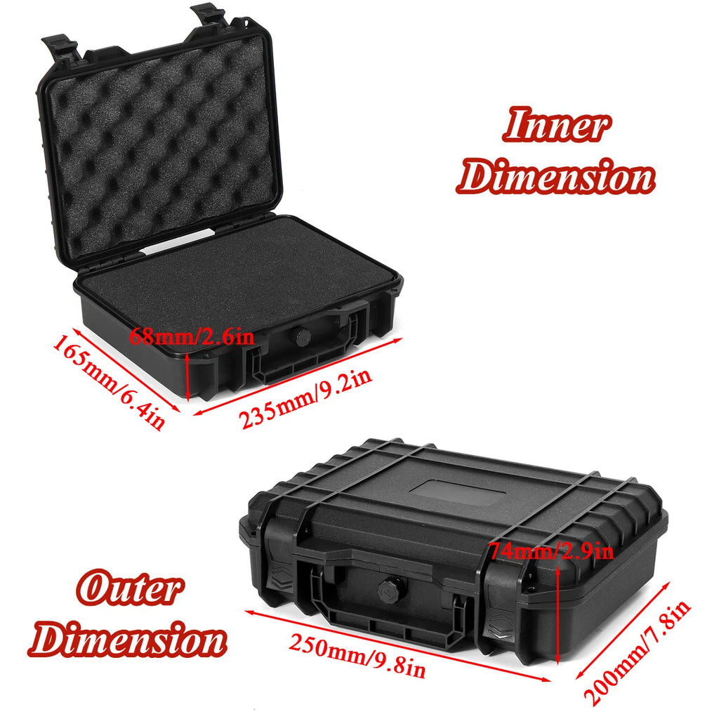 Waterproof 7 Sizes Hard Carry Case Bag Tool Kits with Sponge Storage Box Camera Safety Protector Organizer Hardware Tool box